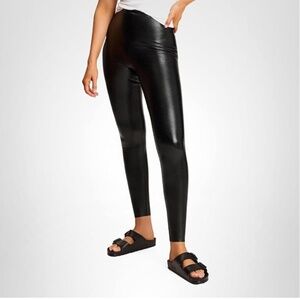 NWT Commando Faux Leather Legging in Black, Size L